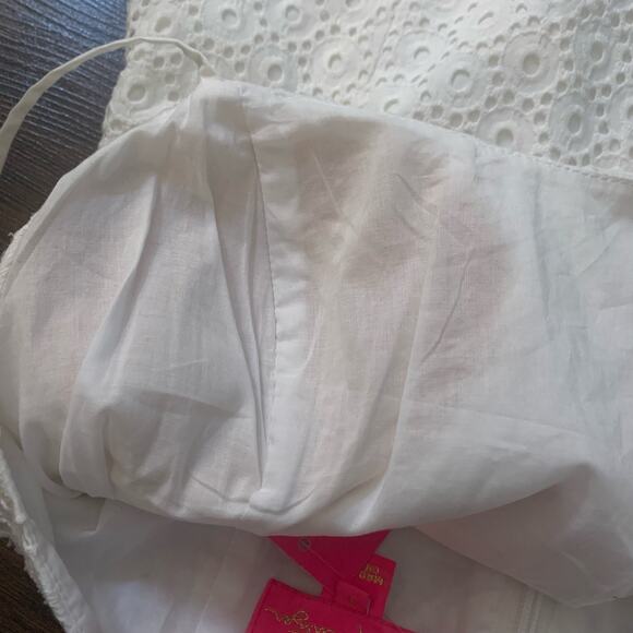 Lilly Pulitzer Liz white eyelet mini dress size 0 NWT - Picture 7 of 15